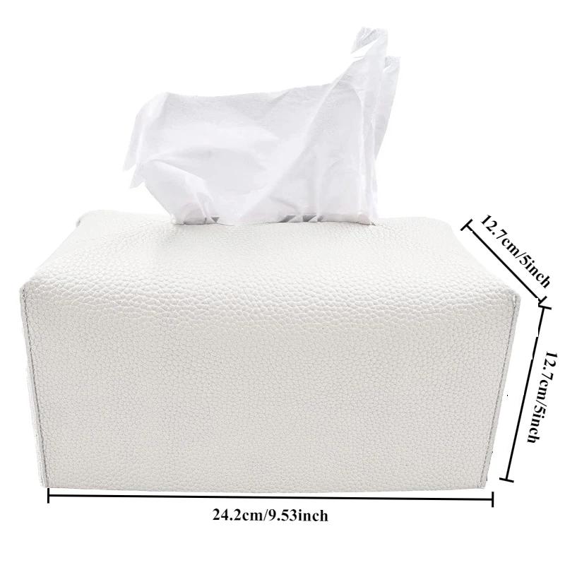 High Quality PU Leather Handbag Purse Tissue Box Holder Home Solid Color Storage Box Napkin Holder Tissue Boxes Napkin Holder