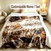 Decorative Artwork Theme Custom Blanket Personalized Name & Text Customized Soft Warm Throw Blanket Home Decor