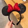 Mouse Ears Headband Girls Polka Dot Bow Sparkling Cartoon Hairdband Holiday Party Travel Hair Accessories Festival Party