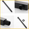 Black G1/2 Round/Square Shower Arm Bathroom Stainless Steel Ceiling Wall Mount Fixed Shower Bracket Faucet Replacement Parts