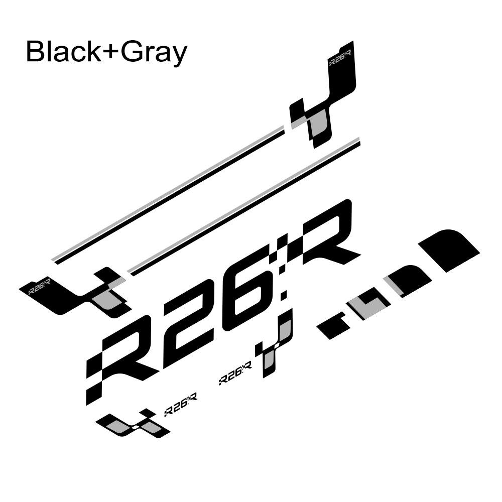 

Car Body Kit Stickers For Renault Megane R26 RS Racing Sport Style Hood Roof Tail DIY Vinyl Decor Decals Auto Tuning Accessories 1 Set чорний колір сірий