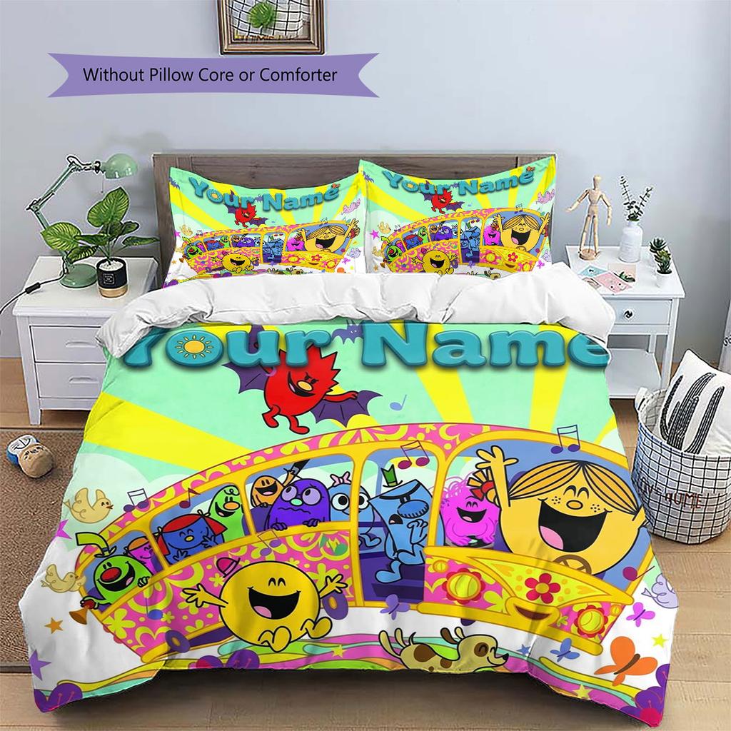 Herr. Herren Little Miss Individueller Namensmuster Bettwäsche, Steppbett Set Bettbezug Kissenbezug Zuhause Geburtstagsgeschenk(1 Bettbezug + 2 Kissenbezüge, ohne Füllung)
