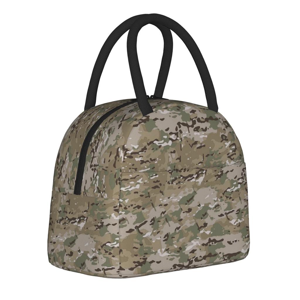 Camouflage Star Skull Insulated Lunch Bag Cooler Bag Reusable,Lunch Container High Capacity Tote Lunch Box Food Storage Bags