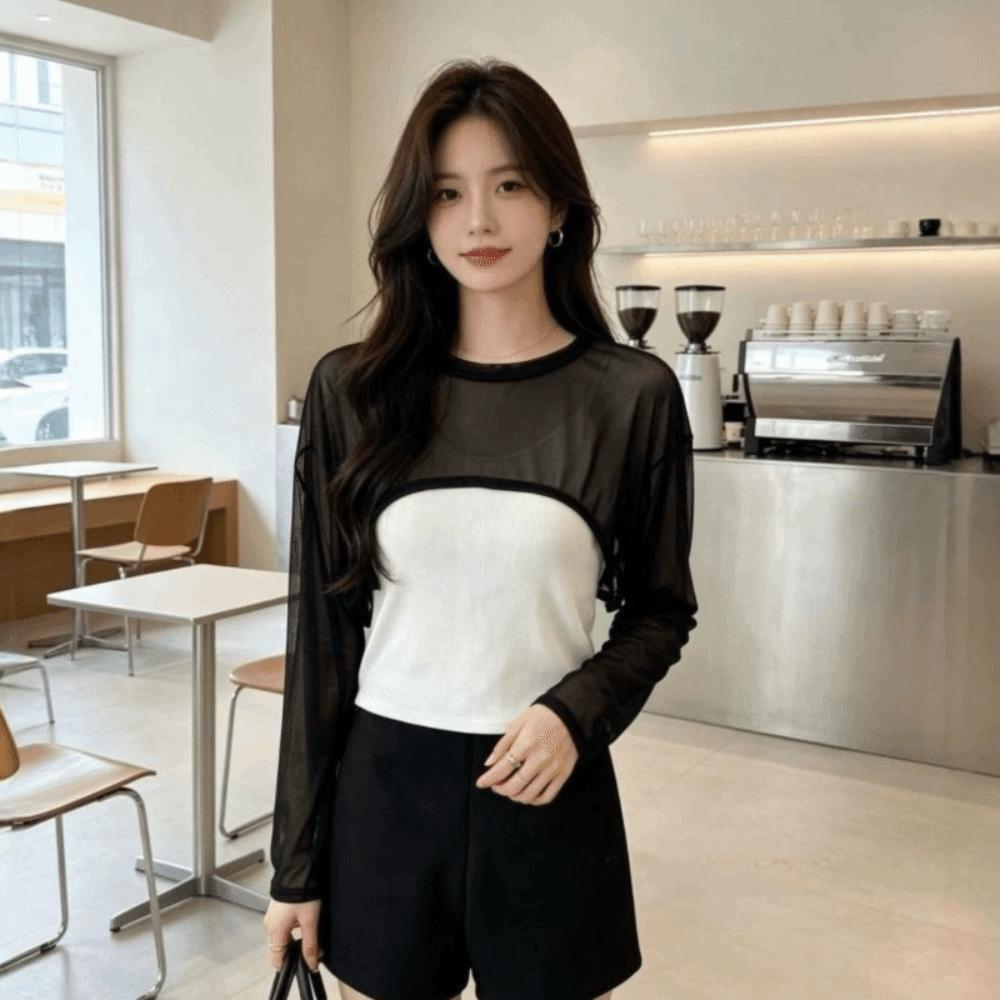 Casual Sun Protection Cover Up Short Arm Sleeve Cover Skin Friendly Mesh Shrug Top Dress Layering