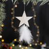 1PC Acrylic Christmas Christmas Elements Christmas Tree Pendant Decoration Atmosphere Gift Feather Decoration Holiday