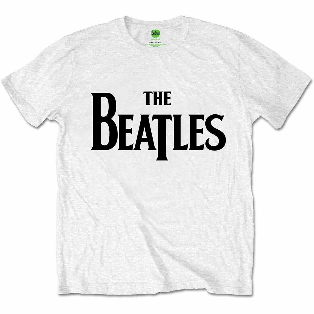 The Beatles Drop T Logo Official Merchandise T-Shirt White New 3XL