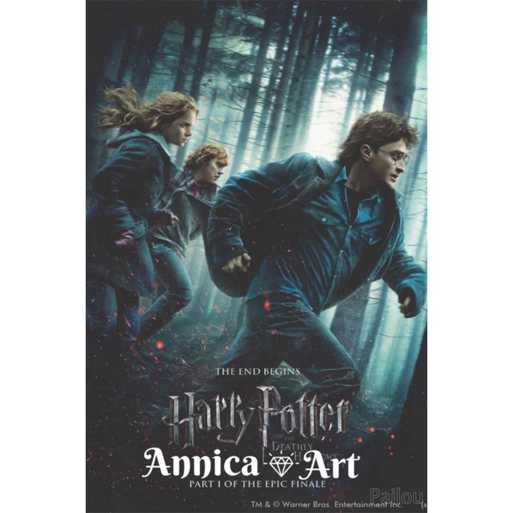 Harry Potter Cartoon Stich Bilder Set Künstliche Leinwand Hogwarts Schule Mosaik Stich 5d Diy Vollbohrer Diamantmalerei Kunst