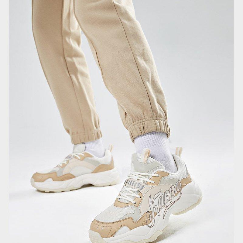 Kappa Daddy Shoes Men's and Women's Retro Running Shoes Thick soled Height Boosting Casual Shoes