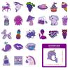 100 Small Size 4cm Purple Stickers Small Fresh Girl Purple Ins Wind Dopamine Hand Account DIY Stickers