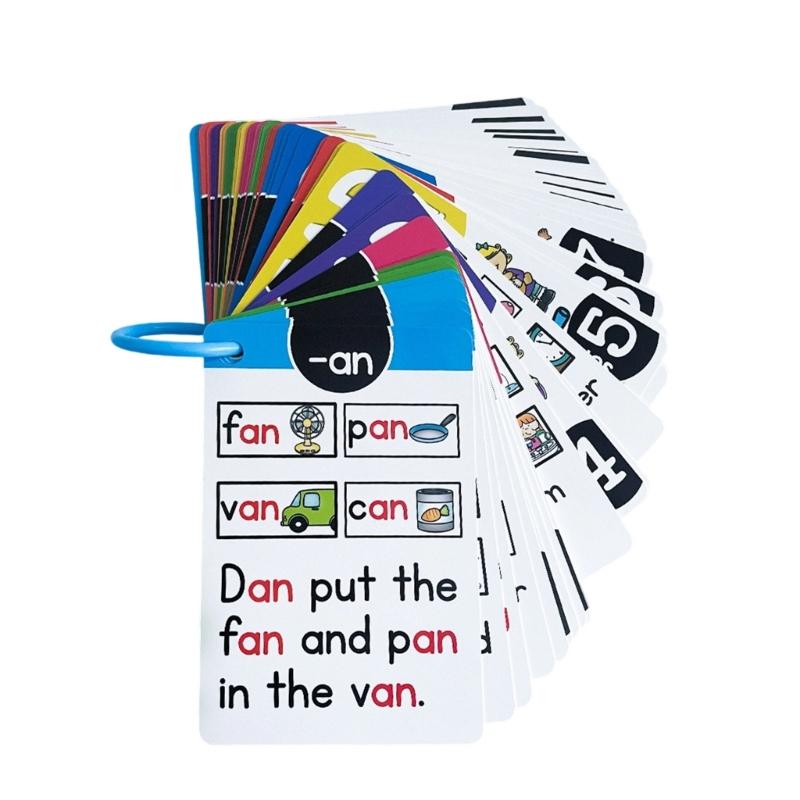 

Educational Phonics Study Card Words Building Cards Phonics Flashcards For Preschooler Children Toddler Learning 1