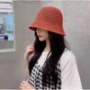Women Summer Bucket Hat Summer Hollow Out Thin Breathable Sun Hats Beach Panama Cap Fold Outdoor Japanese Lesure Fishierman Cap