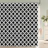 1 Pc Abstract Geometric Shower Curtains Bathroom Polyester Bath Curtains Printing Boho Shower Curtain Decor With Hooks Curtain