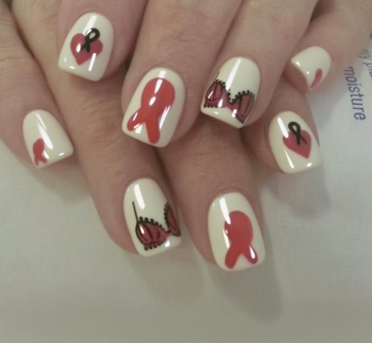 

New European and American wearing nail red ribbon love care women series fake nail nail patch Free jelly glue + rubbing strips