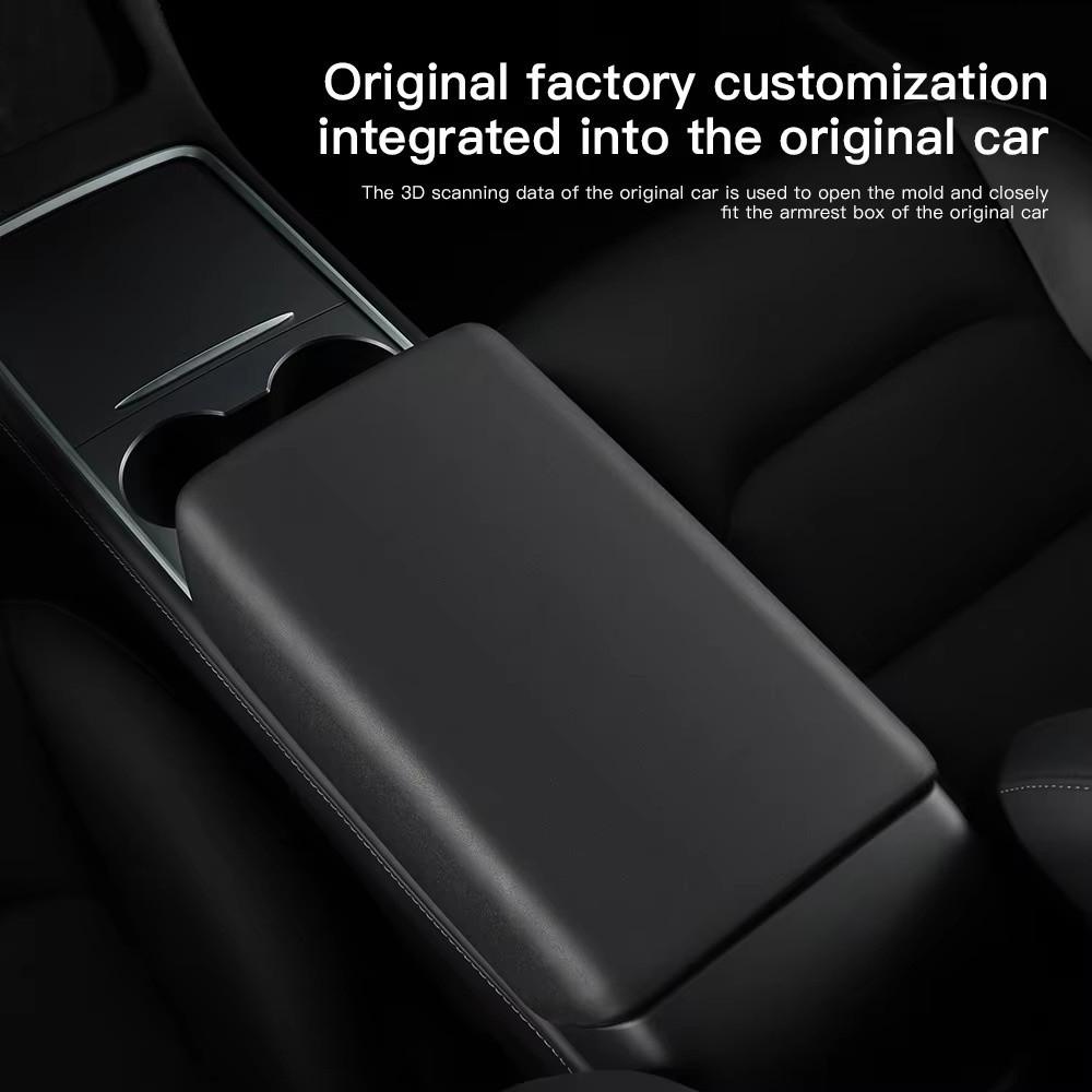 Solid Color Armrest Cover for Tesla Model 3 Y Highland Juniper Car Interior Vehicle Accessories