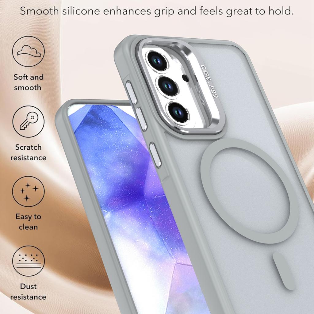 Magnetic Case For Samsung Galaxy A26 5G / A17 5G / A17 4G / A16 5G / A16 4G Foldable Kickstand Matte PC + TPU Phone Cover