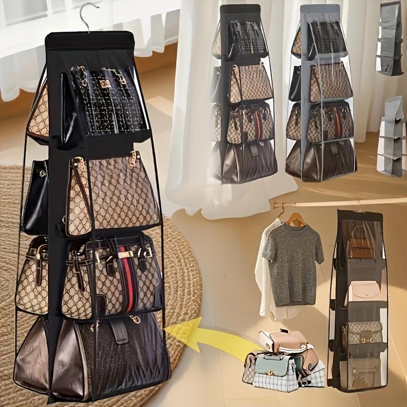 1PC 6/8 Pocket Hanging Handbag Storage Rack, Multifunctional Oxford Cloth Storage Rack Ideal Storage Artifact for All Bags