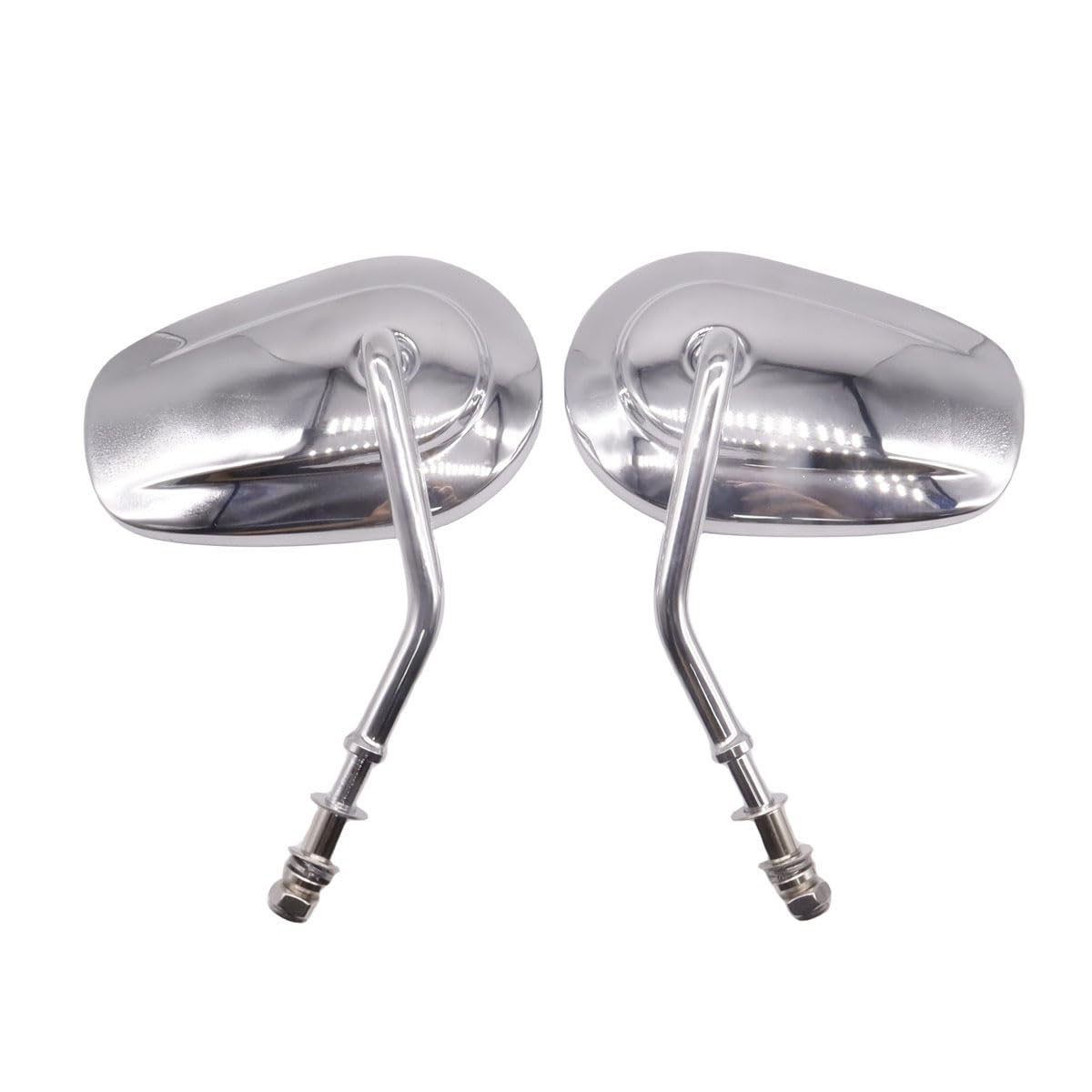 

SZYUMO 8мм Хромированные Овальные Зеркала Заднего Вида для Левого и Правого Набора Sportster, Алюминий, (Серебряный)