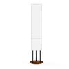 Full-Length Mirror Coat Rack with Storage, 360 Degree Rotatable Clothes Rack, Coat Rack with Hooks, 174*40 cm (Vintage Brown)