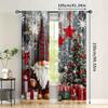 Set Of 2 Santa Claus Printed Curtains Christmas Decorations Bedroom Living Room Home Decoration Curtain For Sitting Made Polyester