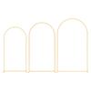 Arch Backdrop Stand, Set of 3, 2.4/2.2/2 m, Stable Structure, Easy Assembly, Gold Metal Arch Backdrop Stand for Wedding, Birthday Party, Graduation,