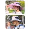 Digital Display Screen Wide Brim Visor Cap Neck Protection Cooling  Fisherman Hat  Adult