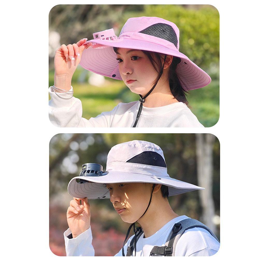 Breathable Mesh Wide Brim Visor Cap Neck Protection Face Cover Bucket Hat  Mountaineering