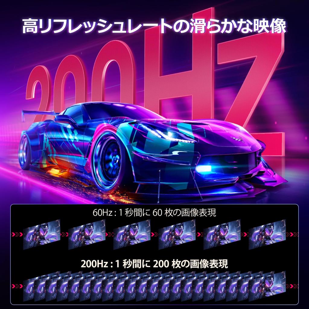KOORUI Gaming Monitor 200Hz Full HD Monitor IPS Panel 1ms X Light G2411P 24-inch (AdaptiveSync/HDMI 2/DisplayPort/VESA Compatible/Blue