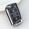 Чехол для ключей из ТПУ с 3 кнопками, брелок для VW Volkswagen Golf 7 MK7 Tiguan MK2 для SEAT Ateca Leon FR 2 Ibiza для Skoda Octavia
