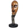 Resin Human Lady Face Showpiece, Medium, 1 Piece, Golden