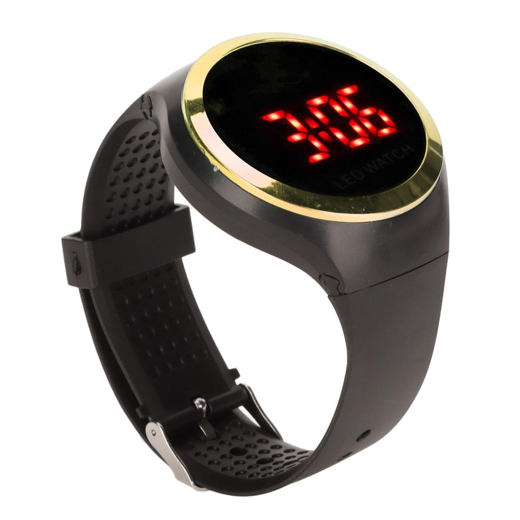 Children Digital Watch Student Fashionable Red LED Outdoor Sports Watch Birthday Gift for Daily Life Gold