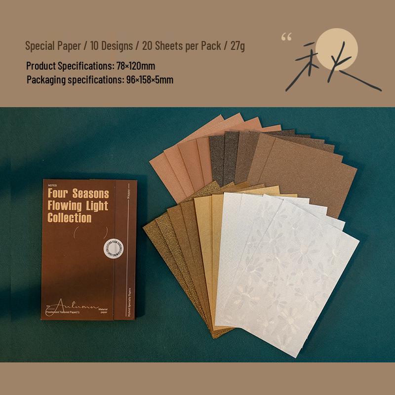 

Four Seasons Tomato Sauce Glitter Collage Paper Set - 4 Designs