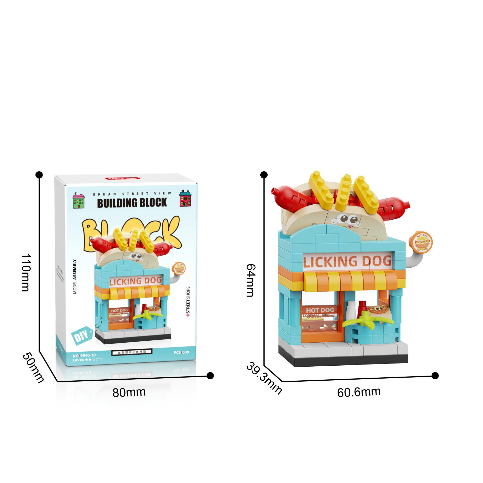 мини фудтрак мок здание уличного вида строительные блоки городской улицы микро строительные блоки игрушки для детей подарок девочке микро кирпичи взрослый