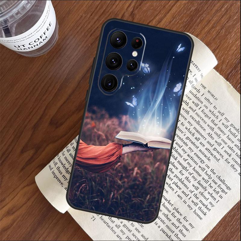 Book Lover Phone Case For Samsung Galaxy S25 S24 S23 S22 S21 Ultra S9 S10 Plus S20 FE Funda Cover Shell