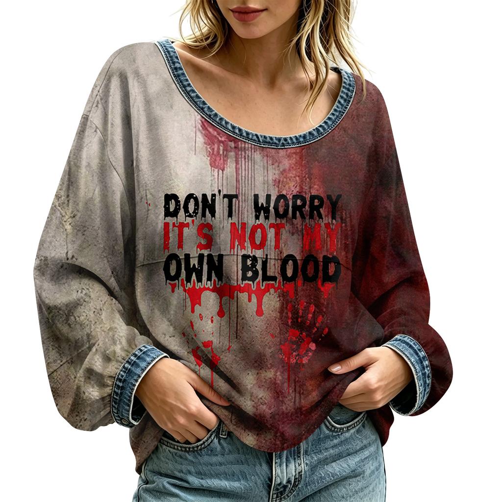 Women's Casual Long Sleeve Neck Top for Everyday Wear