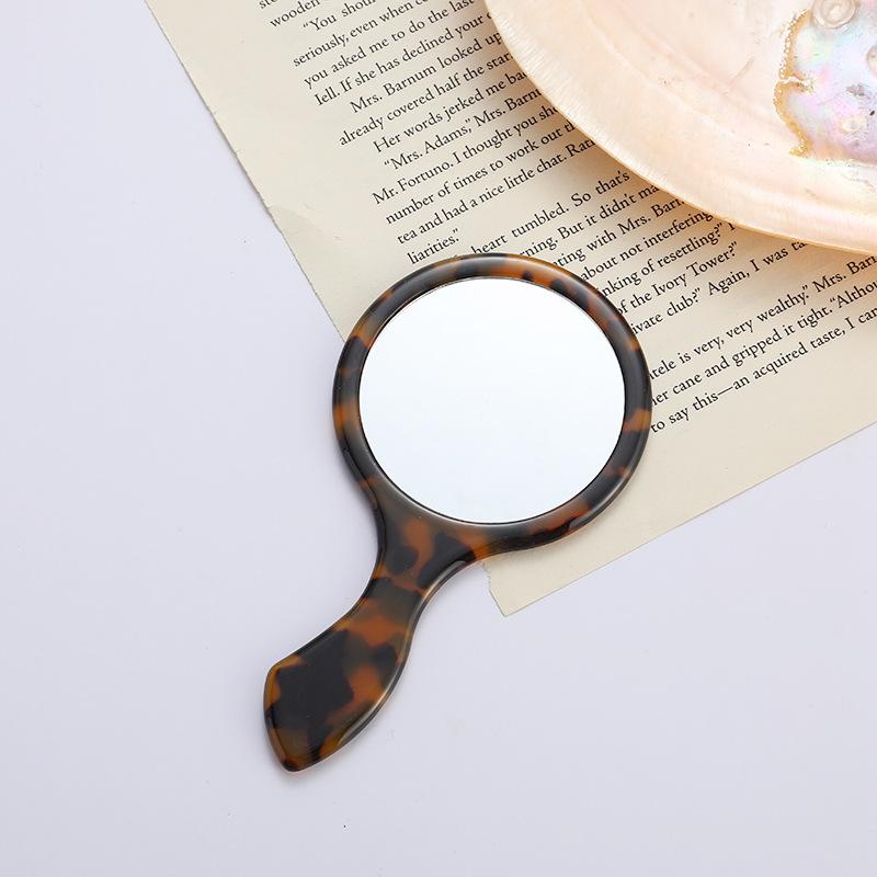 Fashionable Minimalist Handheld Makeup Mirror Cute Sweet Style Portable Outdoor Vinegar