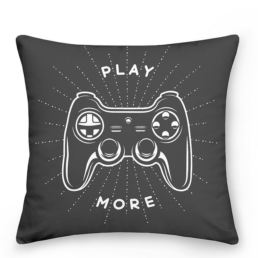 Boy Gamer Print Pillowcase Bedroom Decor Video Game Cushion Cover Home Gamepad  Gift