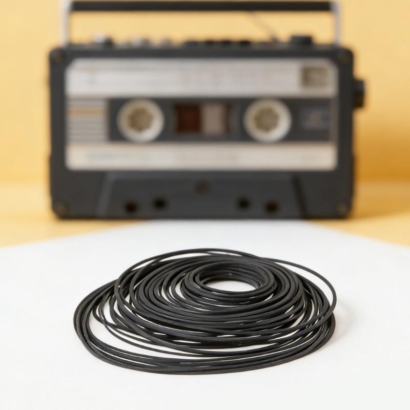 50Pieces Rubber Replacement Belts for Vintaged Auditory Devices Mixed 0.7mm and 1.0mm Stable Transmission Reduce Noise