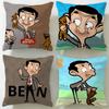 Classic Comedy Character Mr. Bean Cushion Cover Soft & Easy-Wash Pillow Case – Versatile for Couch, Bed, Travel and Office