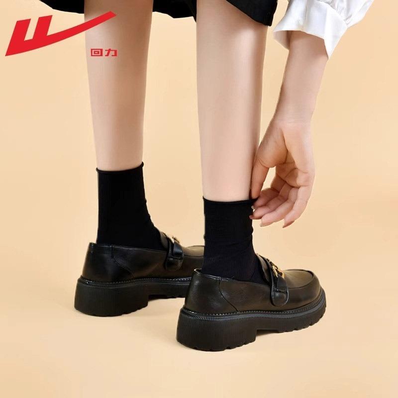 Women's summer new casual versatile black uniform shoes, student one-pedal single shoes