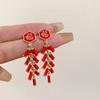 Lantern Chinese Style Earrings Zinc Zinc Alloy Jewelry Accessories Creative New Year Earrings  Girl Gift
