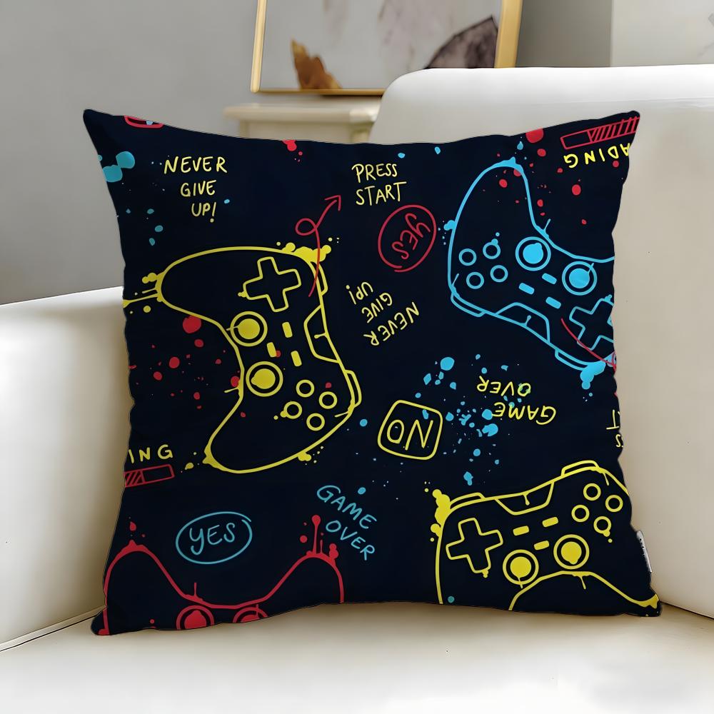 Classic Game Console Xbox Cushion Cover Soft  EasyWash Pillow Case  Versatile for Couch Bed Travel and Office