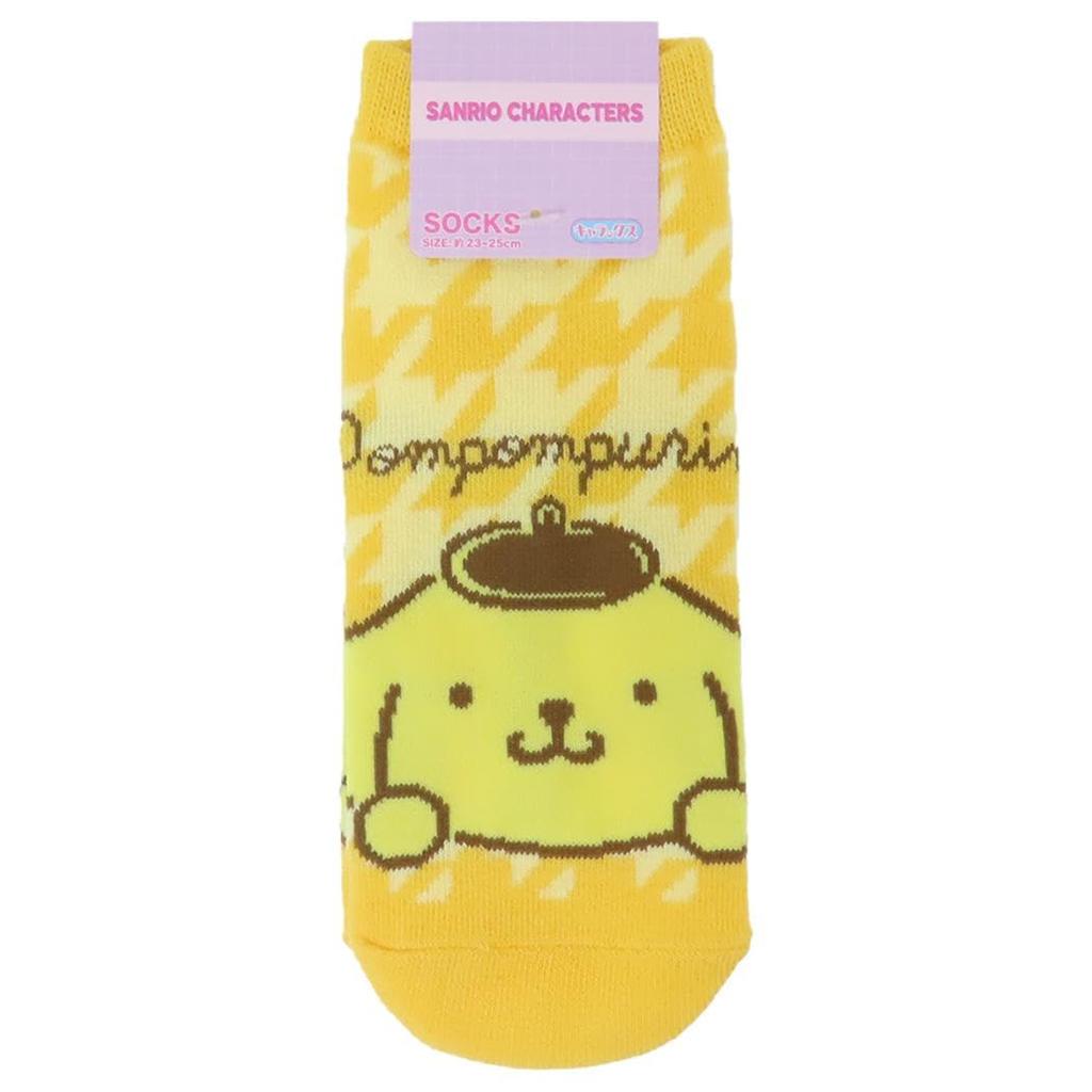 Small Planet Pompompurin Carax Logo Sanrio Women's Socks, Women's Socks/Face &