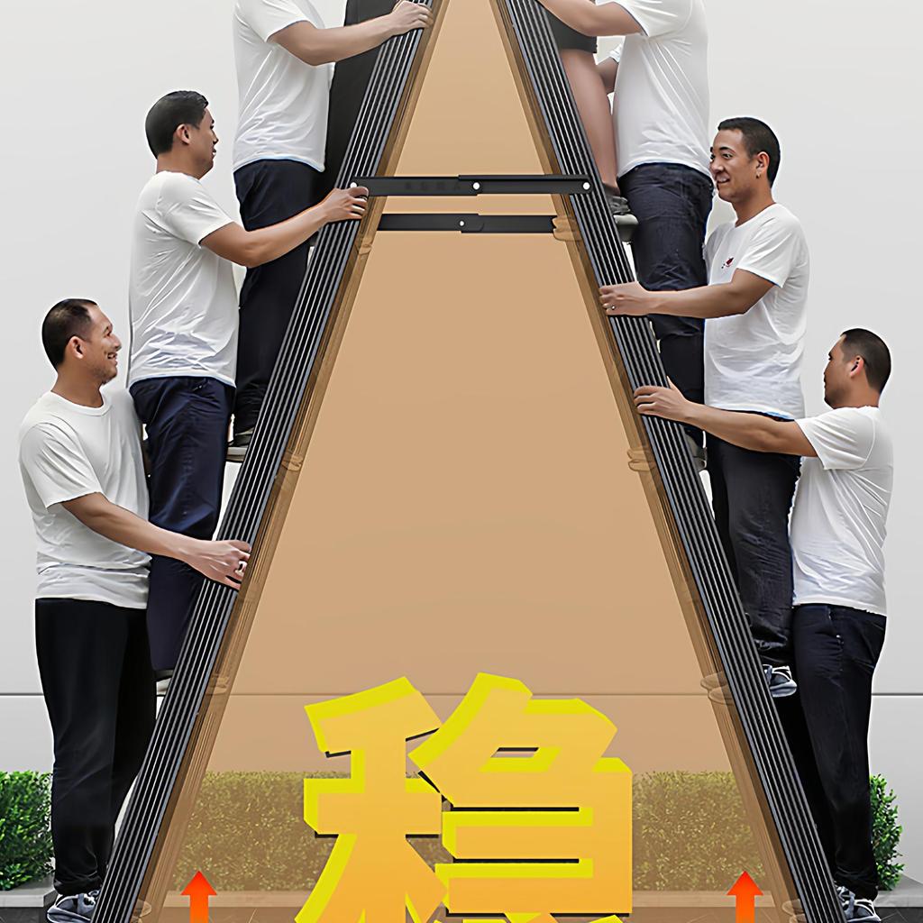 Aluminum Multifunctional Telescopic Folding Ladder: Portable, A-Frame, Household & Engineering Use
