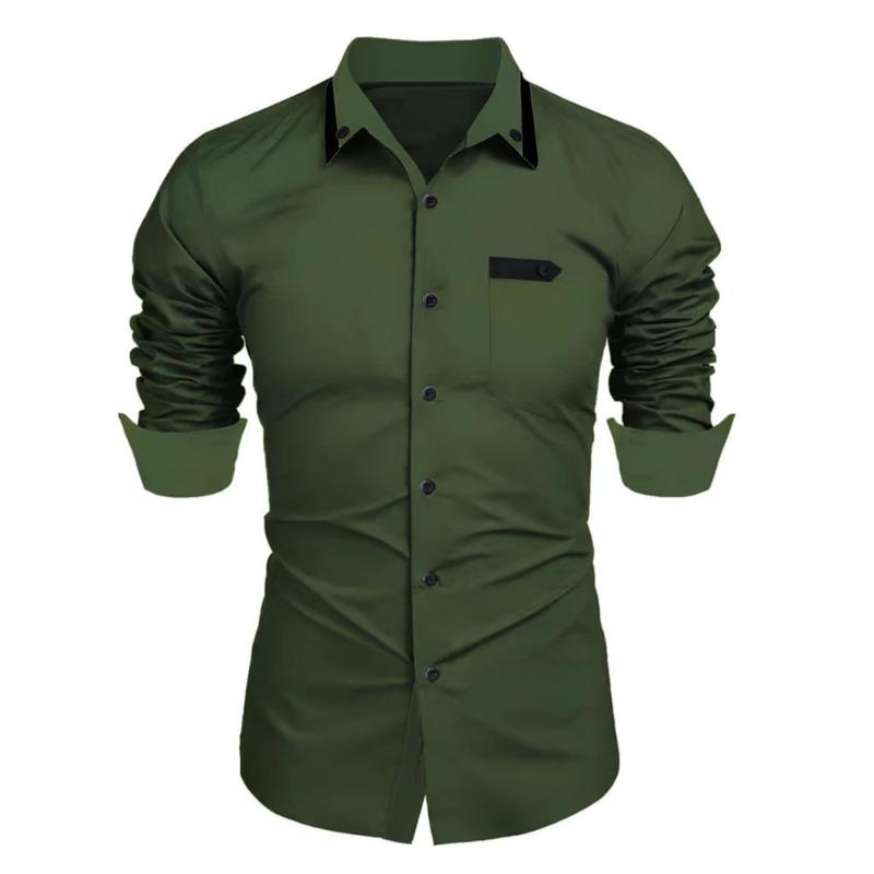 New Spring Autumn Men's Shirts Casual Business Fashion Trendy Long Sleeve Tops