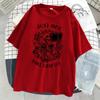 Nog één hoofdstuk Grappig Doodskop T-shirt Dames Ademend T-shirt Street Hip Hop Korte Mouw Casual Los T-shirt