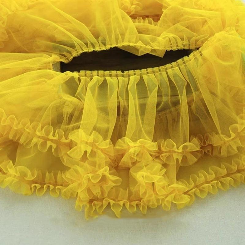 Trend Lolita Fluffy Bottom Lace DIY Clothing Girls Skirt Fabric Swimsuit Underwear Curtains Mosquito Net Edging Sewing Materials