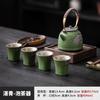 Retro coarse pottery teapot teacup Kung Fu tea set light luxury high-end home office meeting   new