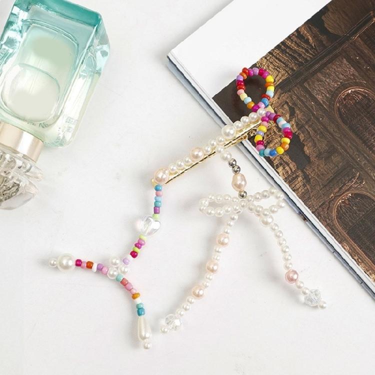 Hair Clip for Women Fashion Pearl Bowknot Side Clip Headdress Hair Accessories