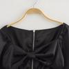Kaslead New Arrival Women's Fashion Style Fashion Colorblock Long Sleeves Short Top Skirt Outfit