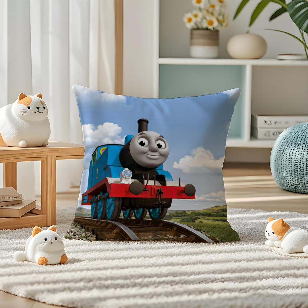 TThomas The Train Pillow Case Silky elegant Comfort Sofa Bed Invisible zipper